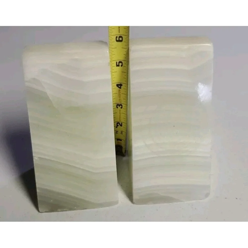 Heavy Onyx Stone Book Ends Mexico Calendar
